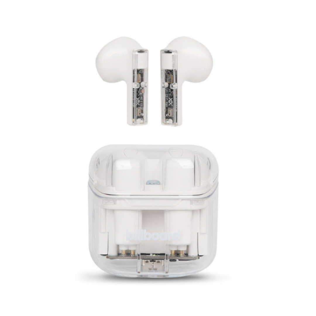 Billboard Audífonos Intrauriculares con Micrófono Soul Clear, Inalámbrico, Bluetooth, USB-C, Transparente