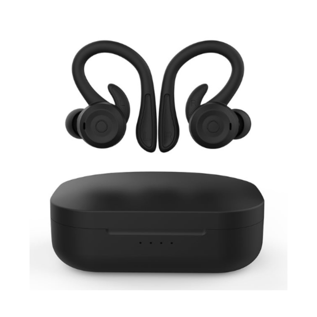 STF Audífonos Intrauriculares con Micrófono Iron Aqua, Inalámbrico, Bluetooth, Negro