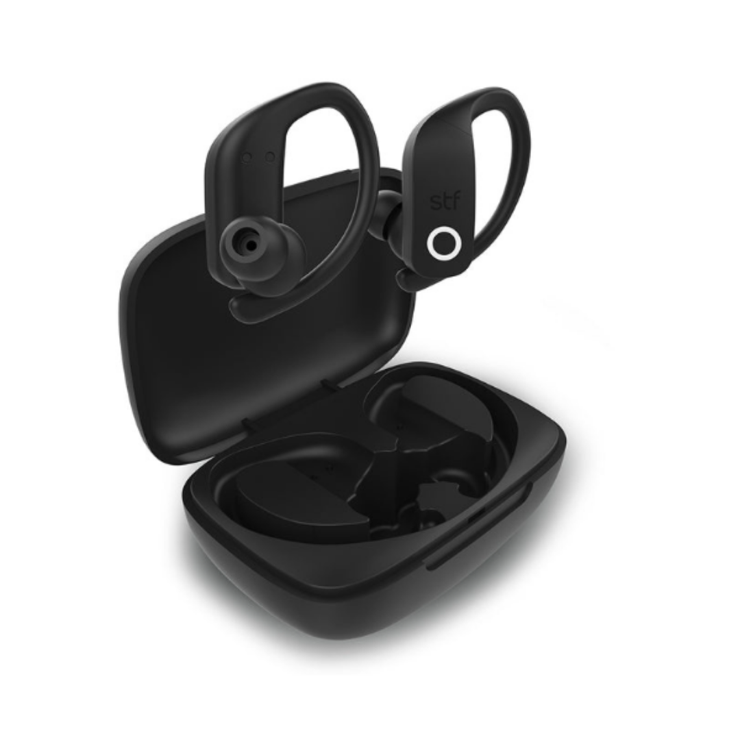 STF Audífonos Intrauriculares con Micrófono Iron Earth, Inalámbrico, Bluetooth, Negro