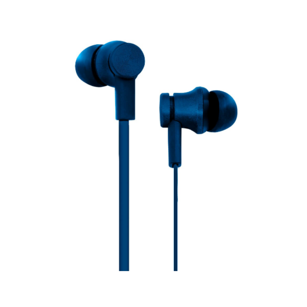 Billboard Audífonos Intrauriculares con Micrófono Prime, Alámbrico, 1.2 Metros, 3.5mm, Azul
