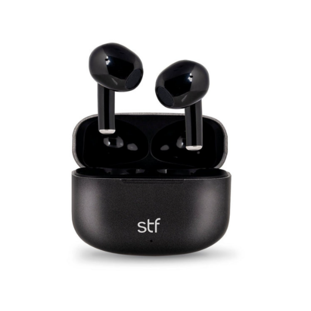 STF Audífonos Intrauriculares True Wireless con Micrófono Aurum, Bluetooth, Inalámbrico, Negro