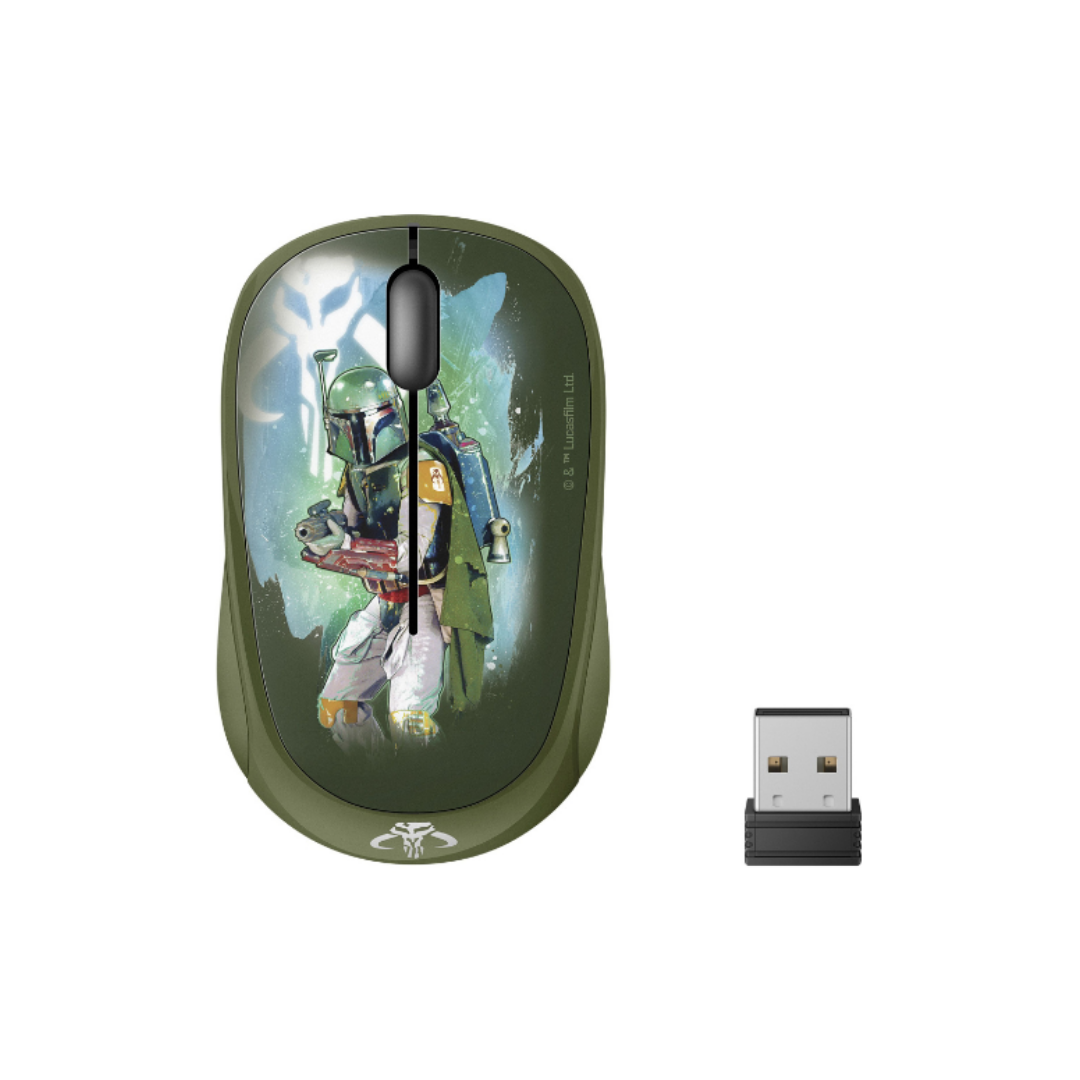 Mini Mouse Steren óptico Star Wars Tropper, Inalámbrico, USB, 1200DPI, Verde