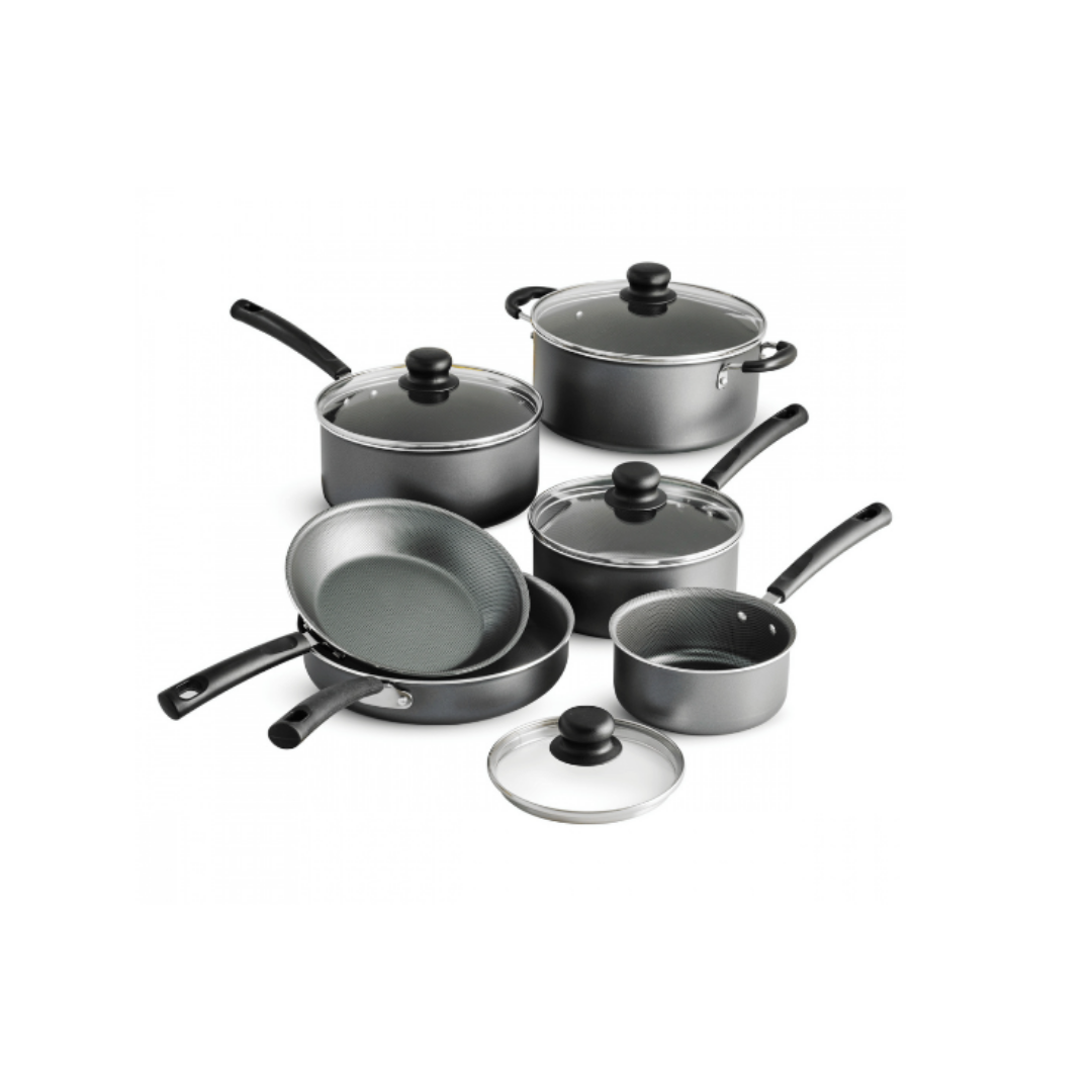 Tramontina Bater?a de Cocina Primaware, Aluminio, Antiadherente, 10 Piezas, Negro